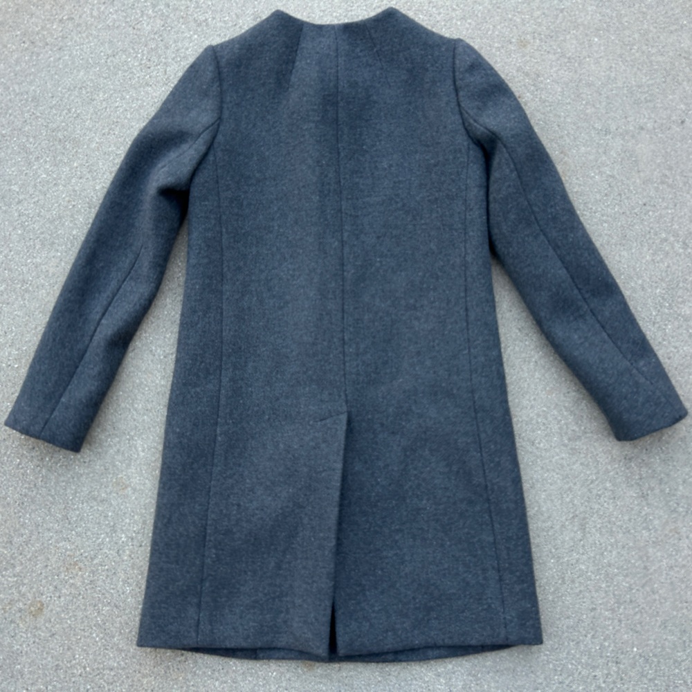 Madewell Curator Wool Long Gray Coat Finely Crafted Women Size XS - Picture 10 of 12